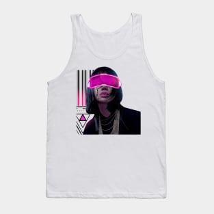 Neon Vaporwave Cyberpunk Girl Tank Top